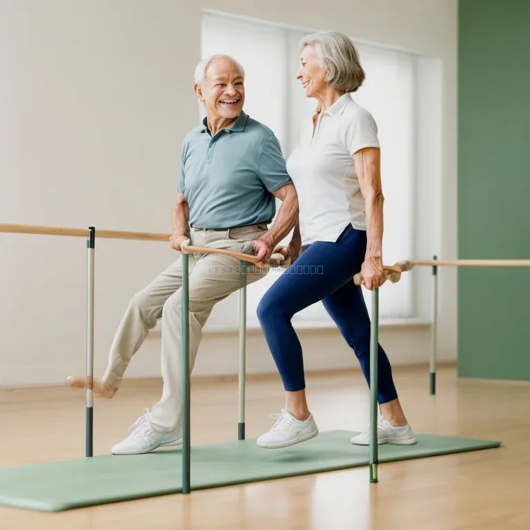 Senioren beim balance training